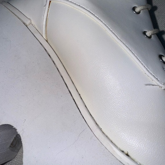 Nyla White Lace Up Pouch Platform Boots Women’s Size 7 - Picture 6 of 11